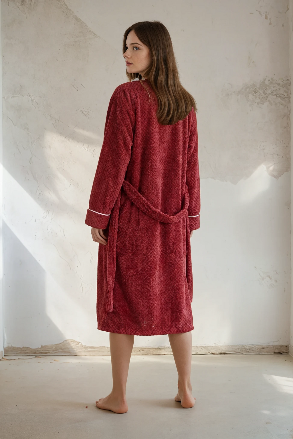 Aria Contrast Trim Bathrobe